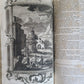 1770 BIBLE in GERMAN & LATIN ILLUSTRATED 2 FOLIO VOLUMES antique PIGSKIN BINDING
