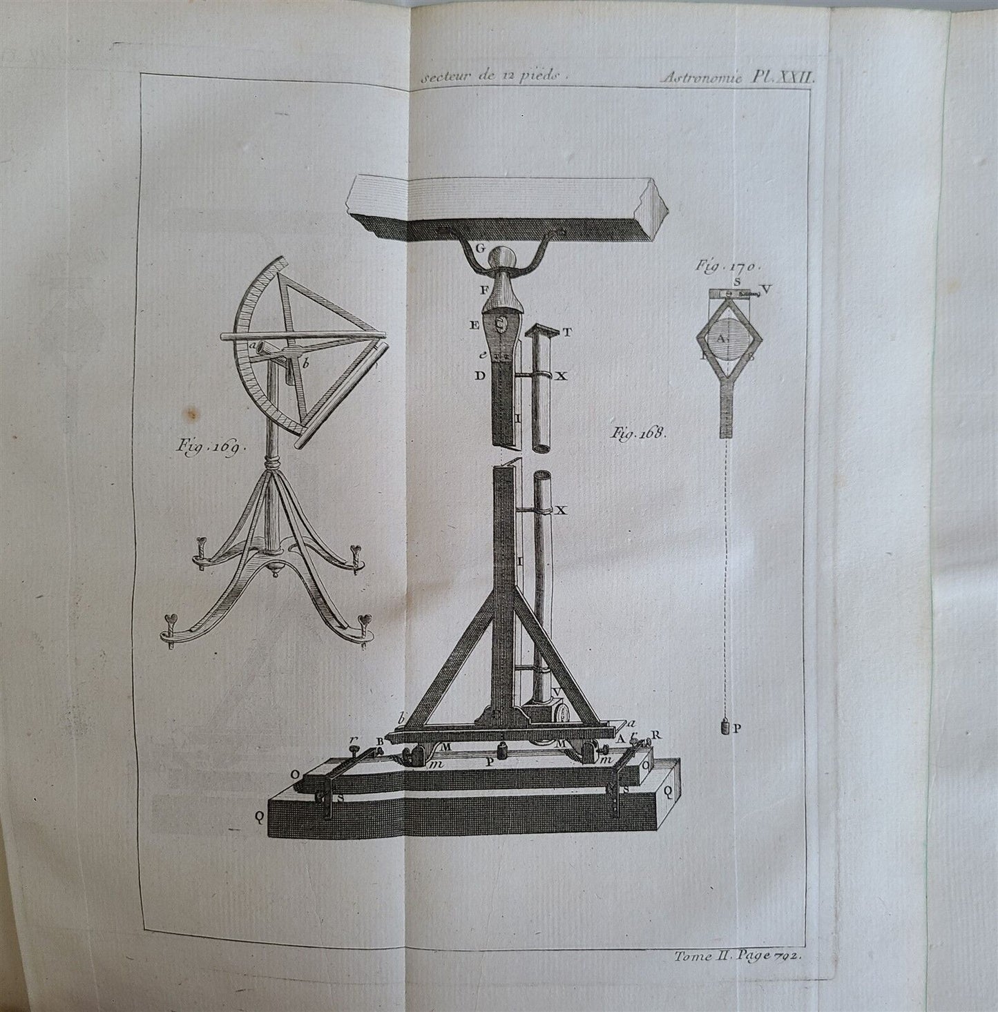 1771 ASTRONOMY by Joseph M. de La Lande 2 VOLUMES ILLUSTRATED antique in FRENCH