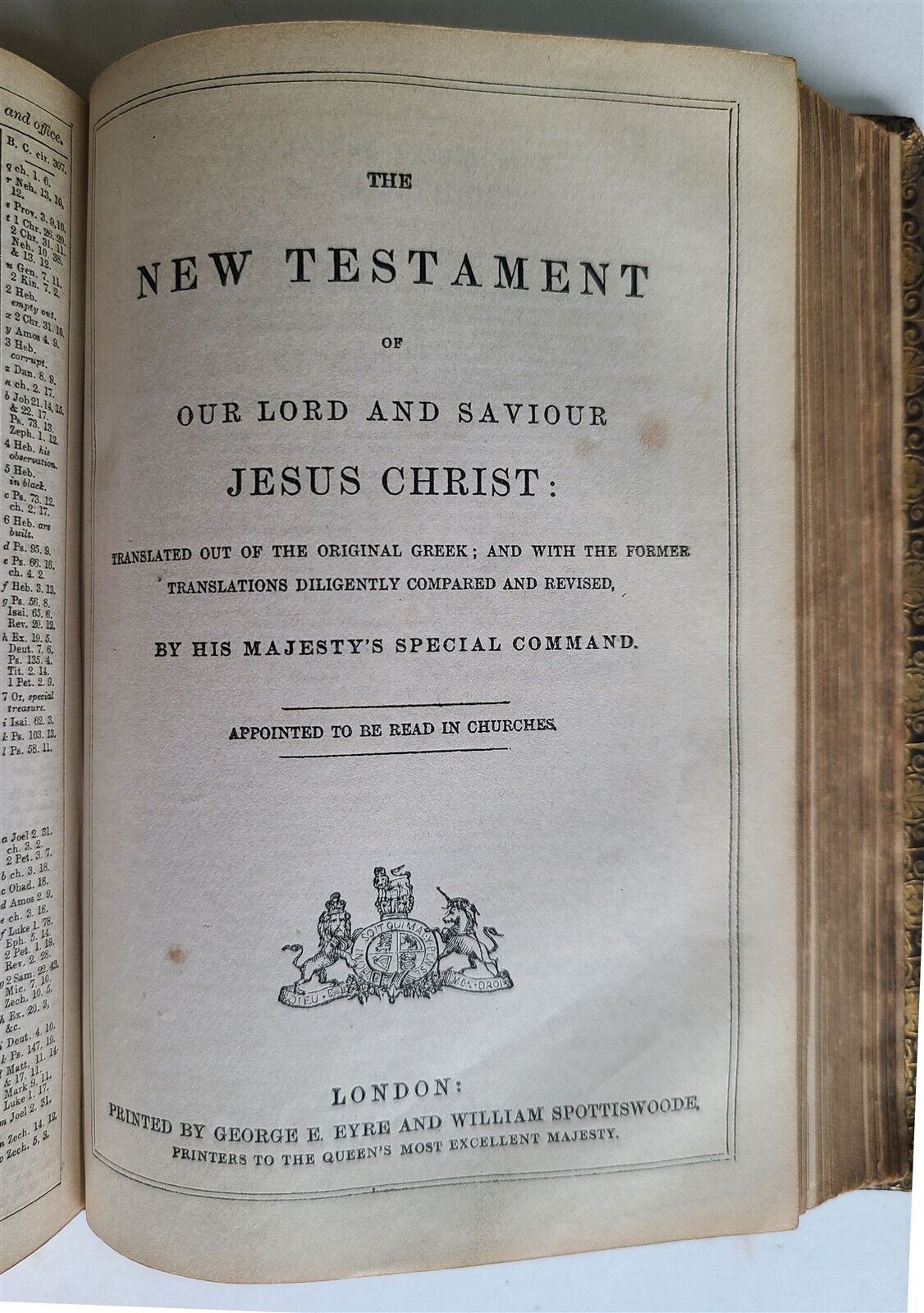 1860s BIBLE in ENGLISH antique KING JAMES VERSION