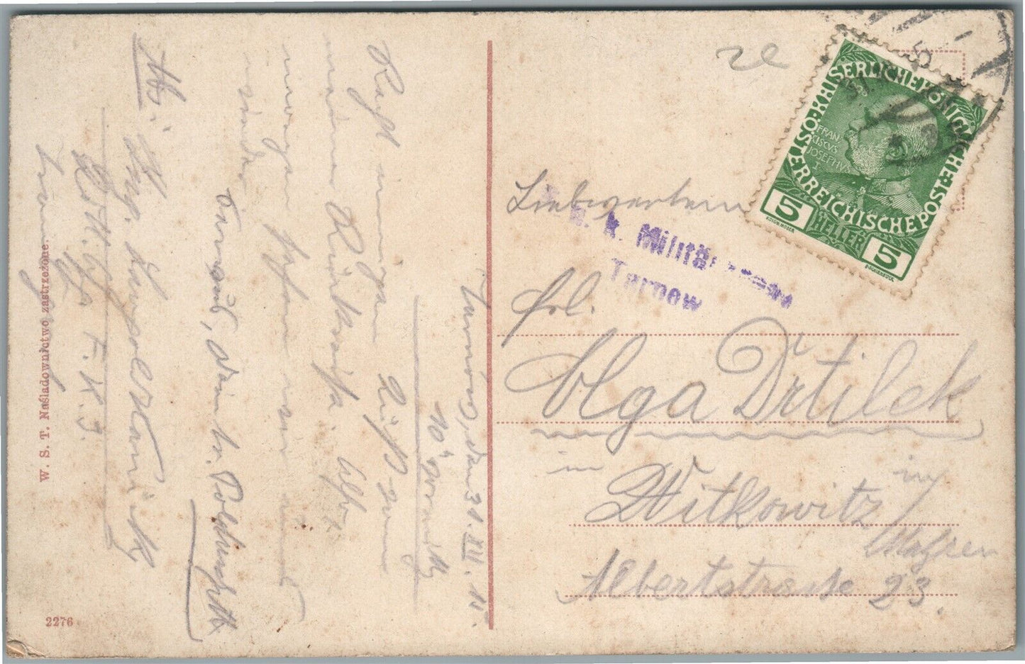 TARNOW POLAND POST OFFICE ANTIQUE POSTCARD