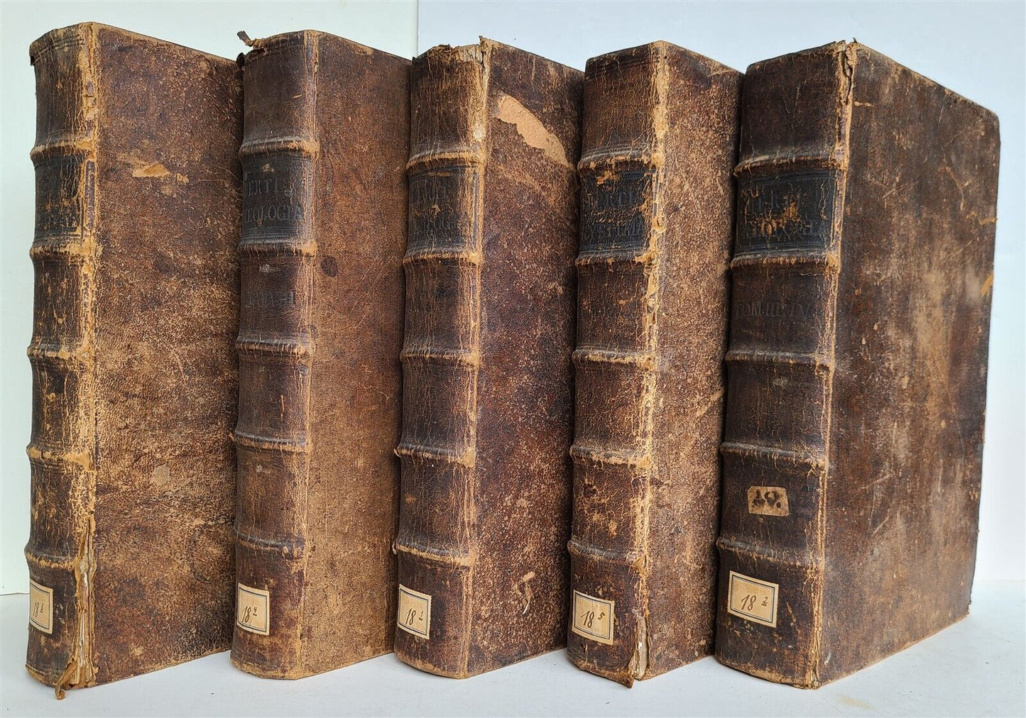 1749-50 THEOLOGY Theologia historico-dogmatico-scholastica 5 FOLIO VOLS antique