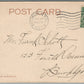 AMERICAN 1907 PATRIOTIC ANTIQUE POSTCARD w/ FLAG & EAGLE
