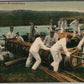 GERMAN MILITARY THEME WWI ERA PONTOON BOAT CONSTRUCTION ANTIQUE POSTCARD