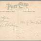 JOYFUL CHRISTMAS 1910 EMBOSSED ANTIQUE POSTCARD by JOHN WINSCH