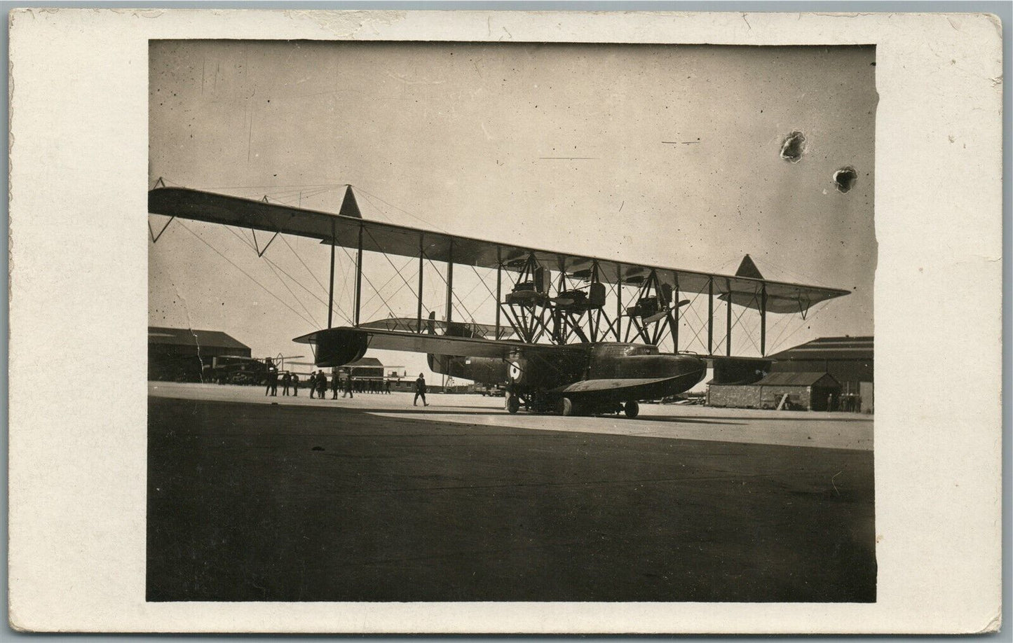 BIPLANES VINTAGE REAL PHOTO POSTCARD RPPC