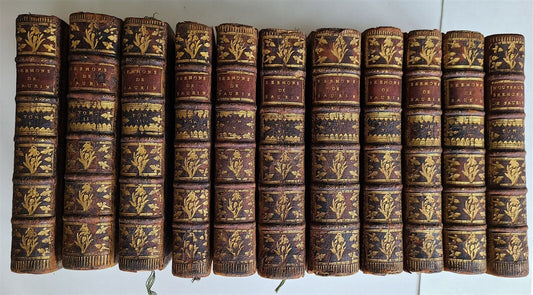 1748-1755 SERMONS by SAURIN 11 VOLUMES antique in FRENCH 18th CENTURY