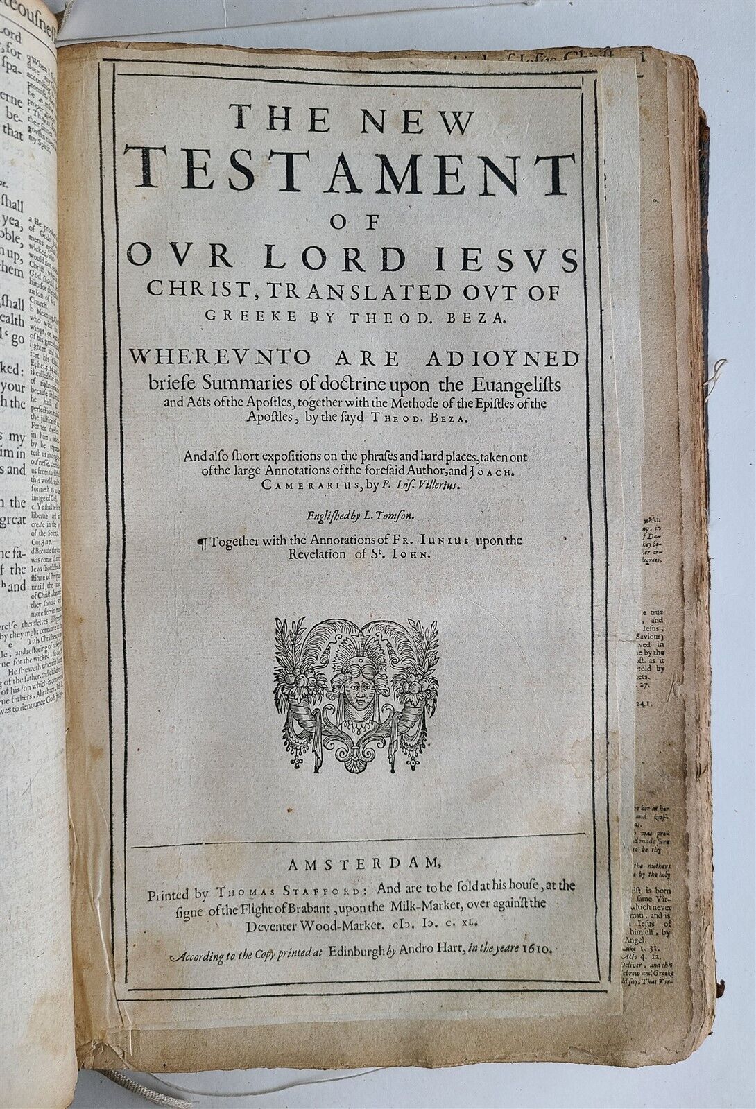 1640 BIBLE in ENGLISH FOLIO by Thomas Stafford antique OLD & NEW TESTAMENT