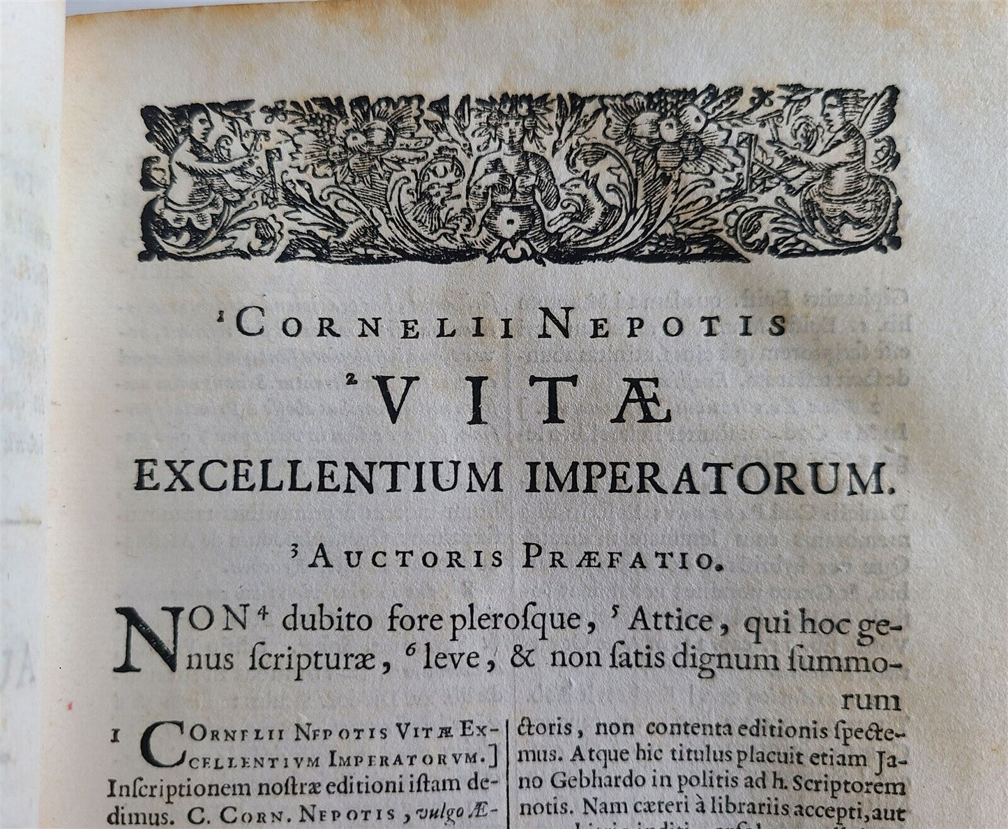 1675 VITAE EXCELLENTIUM IMPERATORUM CORNELIUS NEPOS VELLUM antique ROMAN HISTORY