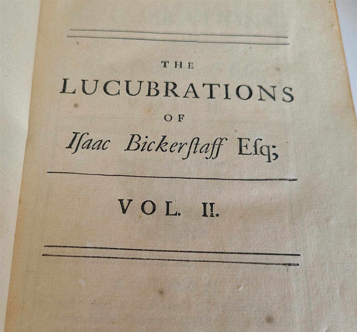 1711-1713 LUCUBRATIONS of ISAAC BICKERSTAFF antique 4 VOLUMES FINE BINDING