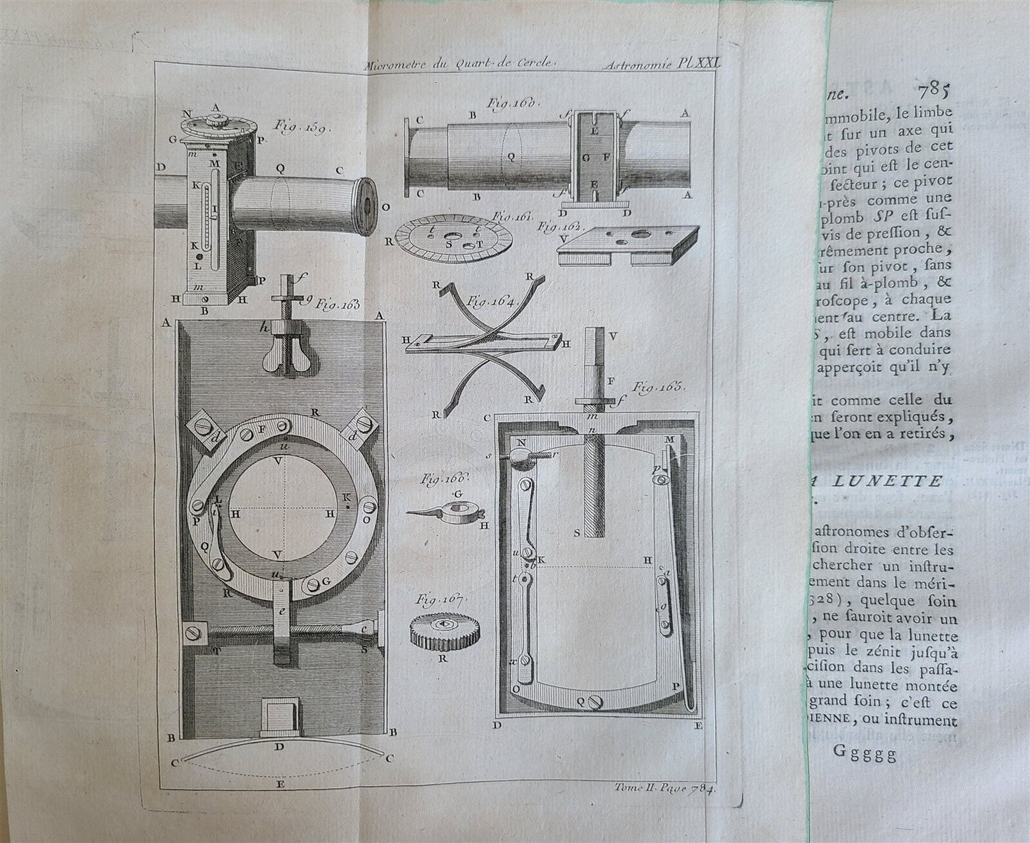 1771 ASTRONOMY by Joseph M. de La Lande 2 VOLUMES ILLUSTRATED antique in FRENCH