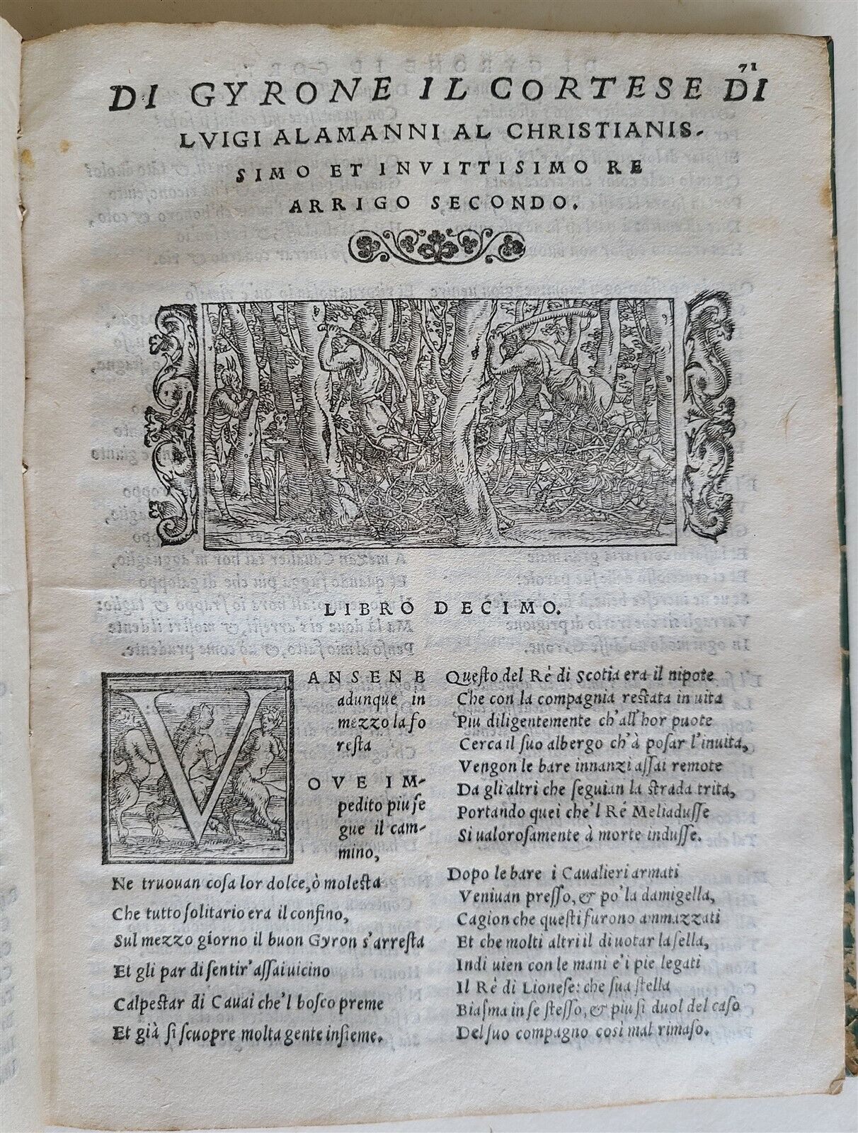 1549 ILLUSTRATED CHIVALRIC NOVEL by Louis ALAMANNI antique Girone il cortese