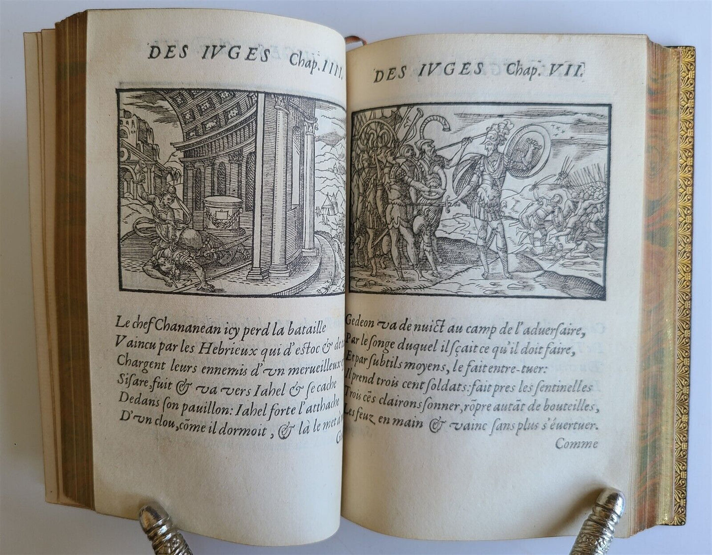 1582 FIGURES DE LA BIBLE antique ILLUSTRATED w/ 430 WOODCUTS scarce 16th CENTURY