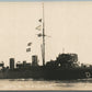BRITISH MILITARY SHIP H.M.S. MALLARD ANTIQUE REAL PHOTO POSTCARD RPPC