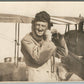 EARLY AVIATION AIRPLANE BIPLANE PILOT ANTIQUE REAL PHOTO 3 by 5"