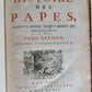 1732 -1734 HISTORY of POPES 5 VOLUMES antique in FRENCH prohibited by church