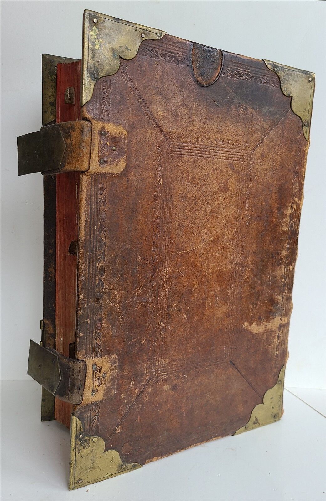 1751 - 1786 MISSALE ROMANO-SERAPHICUM antique FOLIO w/ METAL CORNERS & CLASPS