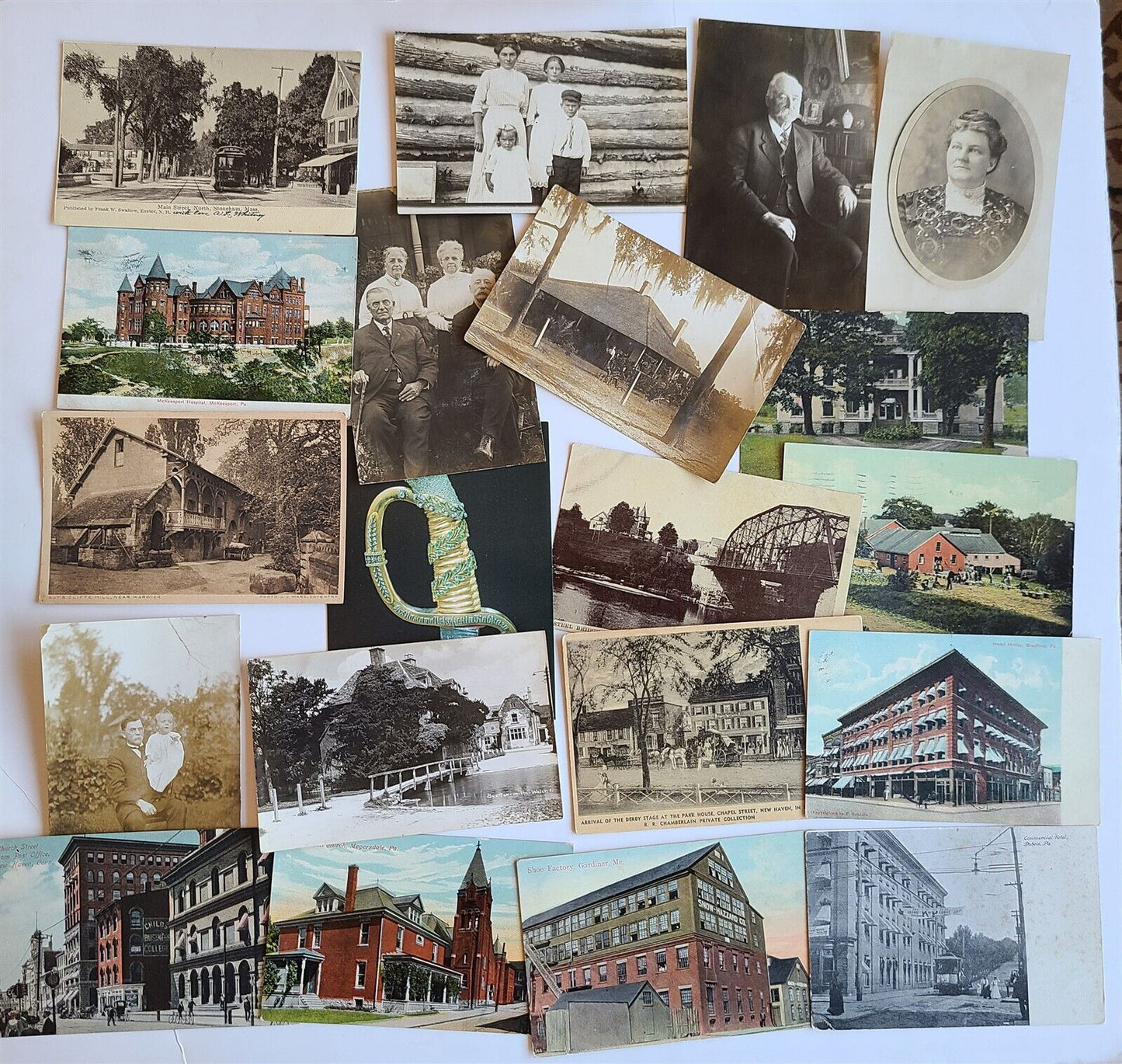 Lot of 510 ANTIQUE & VINTAGE POSTCARDS RPPC TOWN VIEWS GREETINGS mix