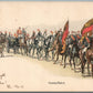 GERMAN WWI ERA MILITARY SCENE ARMY MARCHING ANTIQUE POSTCARD