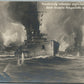 NAVAL BATTLE WWI GERMAN ANTIQUE REAL PHOTO POSTCARD RPPC