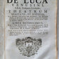 1758 Theatrum veritatis by J.B.de Luca. antique VELLUM BOUND 2 FOLIO VOLUMES