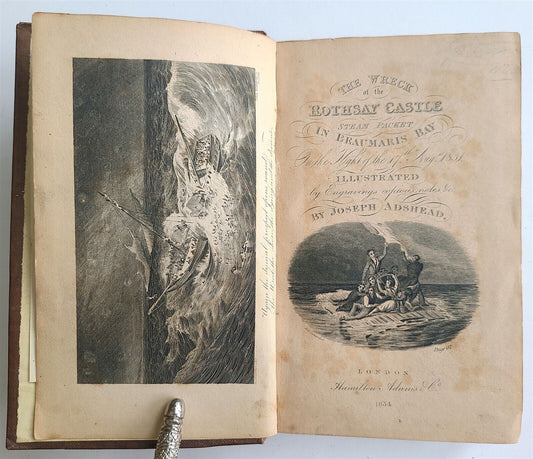 1834 NARRATIVE of WRECK of ROTHSAY CASTLE STEAM PACKET ADSHEAD antique SHIPWRECK