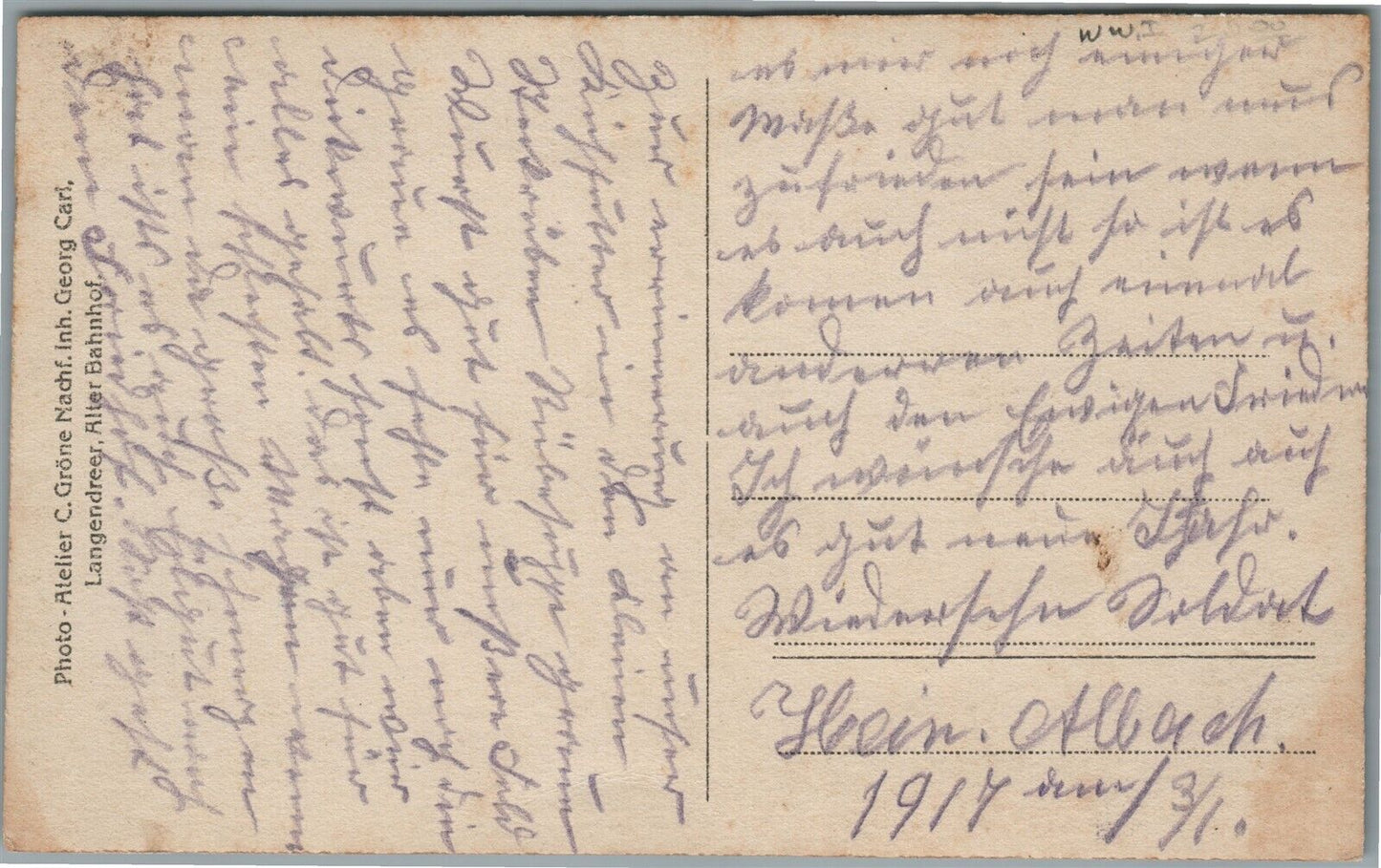 GERMAN 1917 SOLDIERS WWI ERA GROUP ANTIQUE REAL PHOTO POSTCARD RPPC