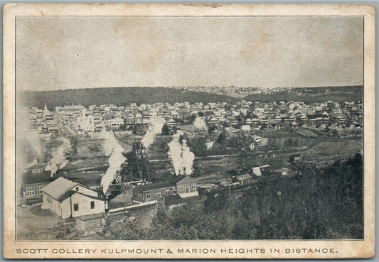 SCOTT COLLERY KULMOUNT & MARION HEIGHTS PA ANTIQUE POSTCARD