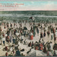 KEANSBURG NJ CROWD OF BATHERS ANTIQUE POSTCARD