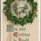 BRIGHT & HAPPY CHRISTMAS 1911 ANTIQUE POSTCARD by JOHN WINSCH