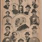 FRENCH WWI ERA LEADERS ANTIQUE POSTCARD AUTEURS ET LES PRINCIPAUX COLLABORATEURS