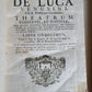 1758 Theatrum veritatis by J.B.de Luca. antique VELLUM BOUND 2 FOLIO VOLUMES