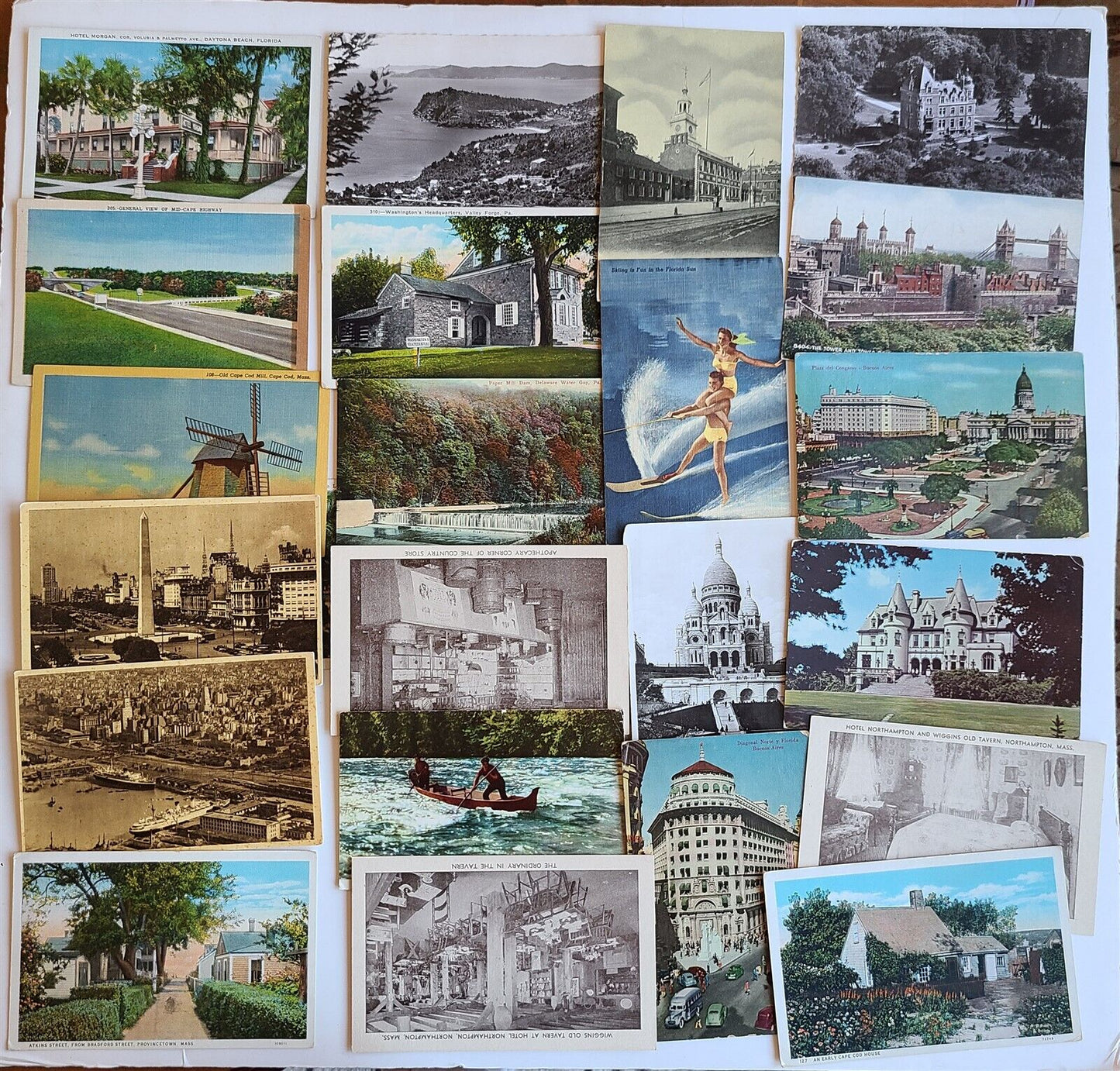 Lot of 510 ANTIQUE & VINTAGE POSTCARDS RPPC TOWN VIEWS GREETINGS mix