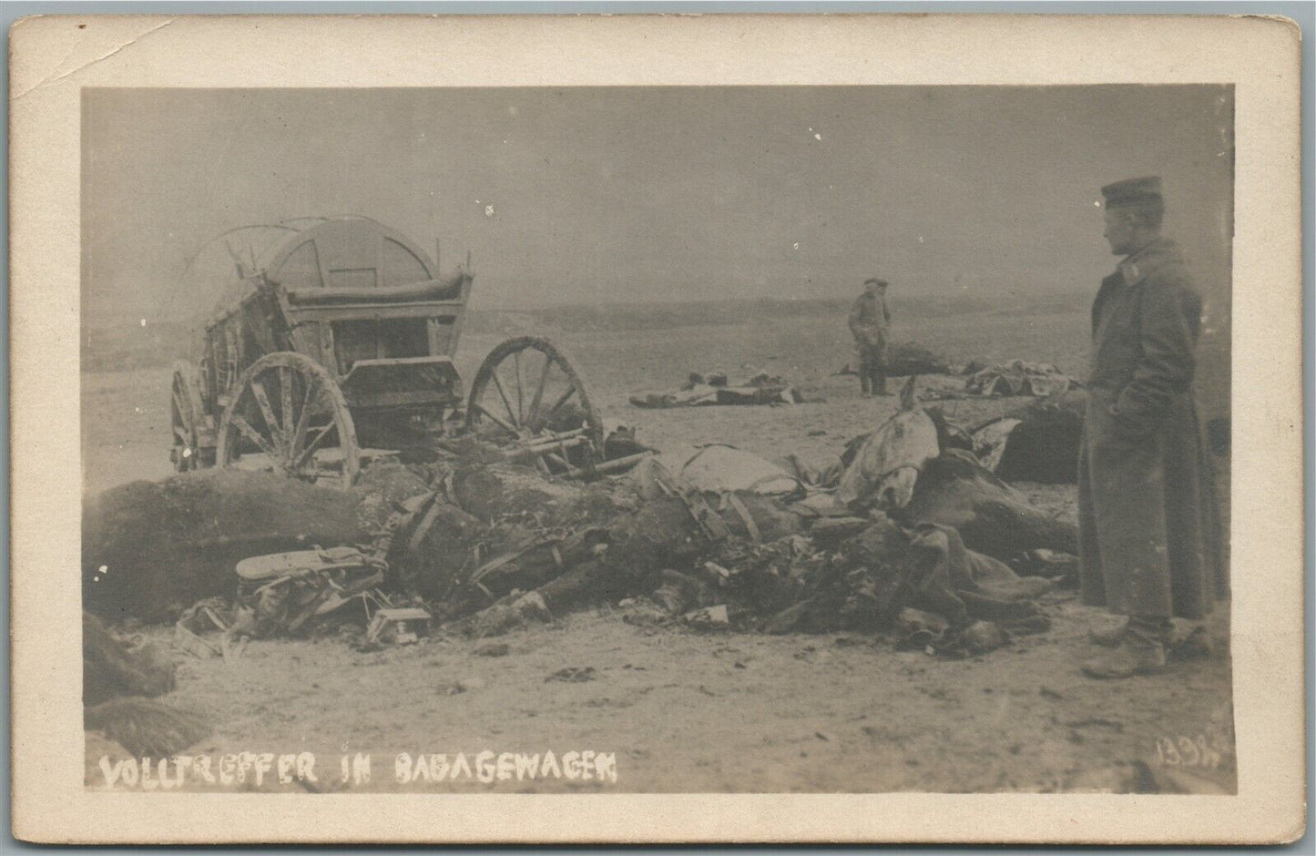 WWI ERA BATTLE FIELD DEAD SOLDIERS ANTIQUE REAL PHOTO POSTCARD RPPC