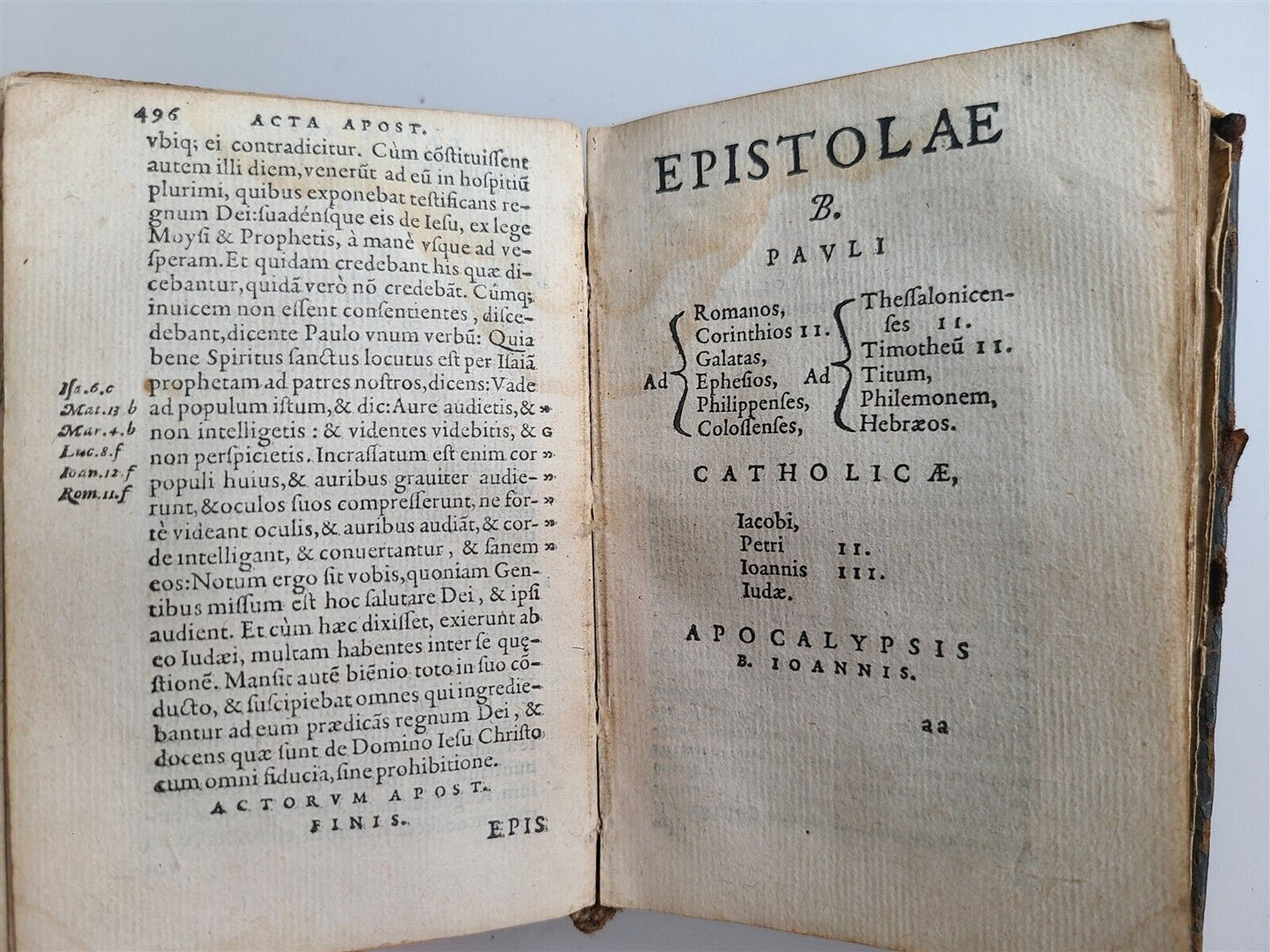 1570 BIBLE in LATIN ILLUSTRATED antique 16th CENTURY NEW TESTAMENT rare edition