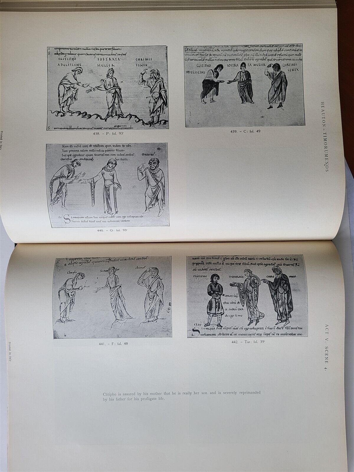 1931 MINIATURES of MANUSCRIPTS of TERENCE PRIOR TO 13 CENTURY illustrated FOLIO