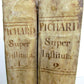 1671 LAW BOOKS 2 FOLIO VOLUMES Institutionum Imperatoris antique VELLUM BOUND