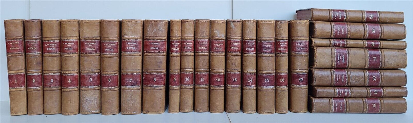 1778 HISTORY of PORTUGUESE in ASIA by JOAO DE BARROS 24 VOLS antique ILLUSTRATED