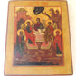 RUSSIAN ICON of OLD TESTAMENT TRINITY 19th CENTURY antique HAND PAINTED