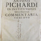 1671 LAW BOOKS 2 FOLIO VOLUMES Institutionum Imperatoris antique VELLUM BOUND