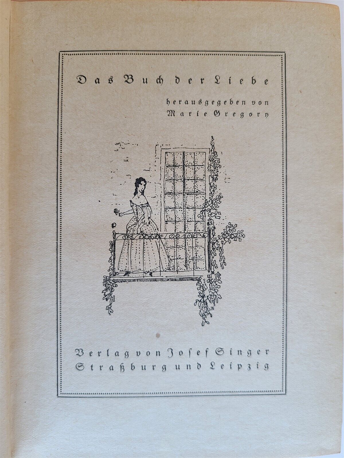 1918 BOOK of LOVE in GERMAN ILLUSTRATED antique DAS BUCH DER LIEBE