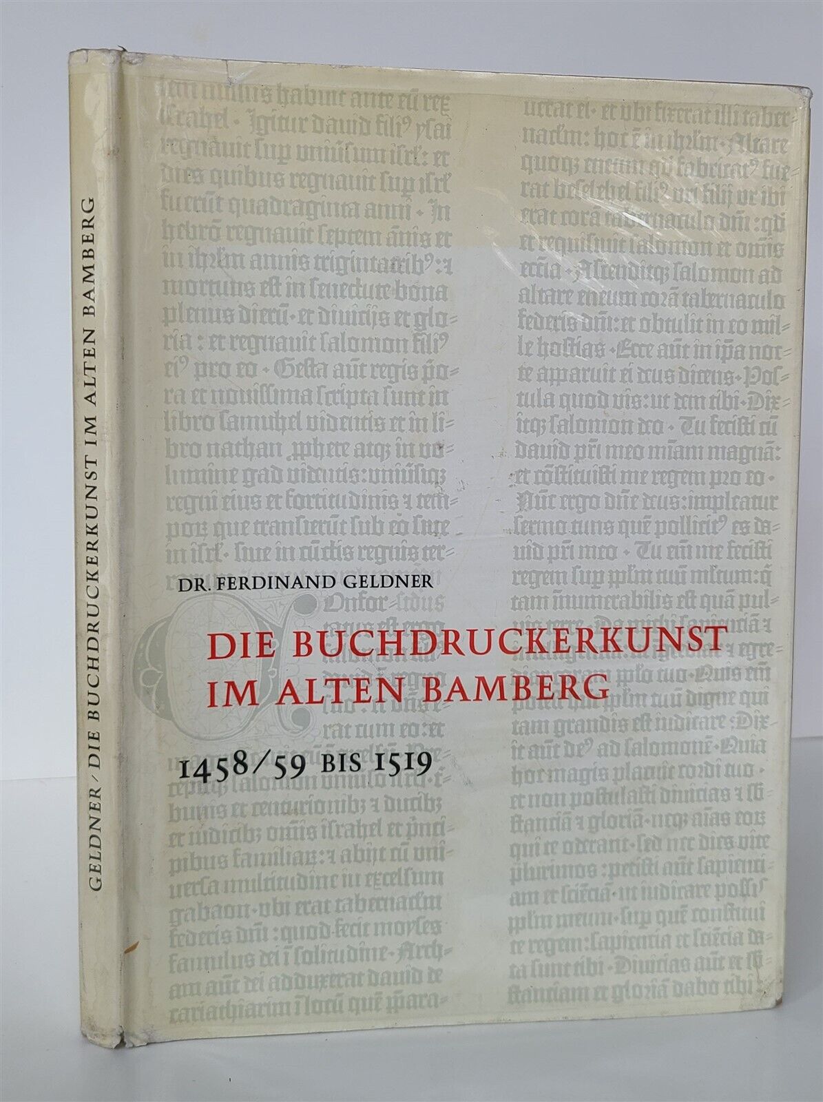 ART OF PRINTING IN OLD BAMBERG 1458/59 to 1519 in GERMAN illustrated 1964 ed.