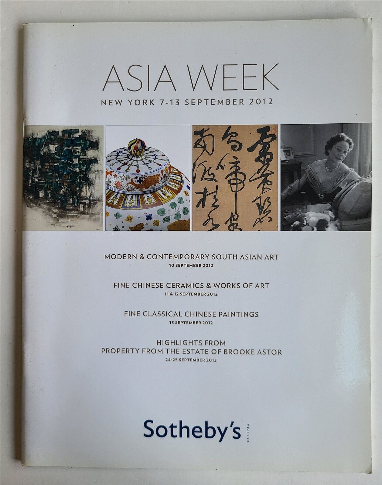 CHINESE ART ASIA WEEK SEPTEMBER 2012 SOTHEBY'S AUCTION CATALOG