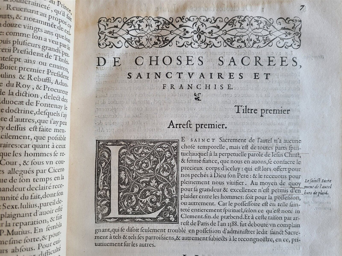 1568 NOTABLE JUDGMENTS OF SOVEREIGN COURTS OF FRANCE antique ARMORIAL BINDING