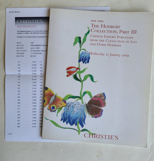 CHINESE PORCELAIN HODROFF COLLECTION PART III CHRISTIE'S 2009 AUCTION CATALOG