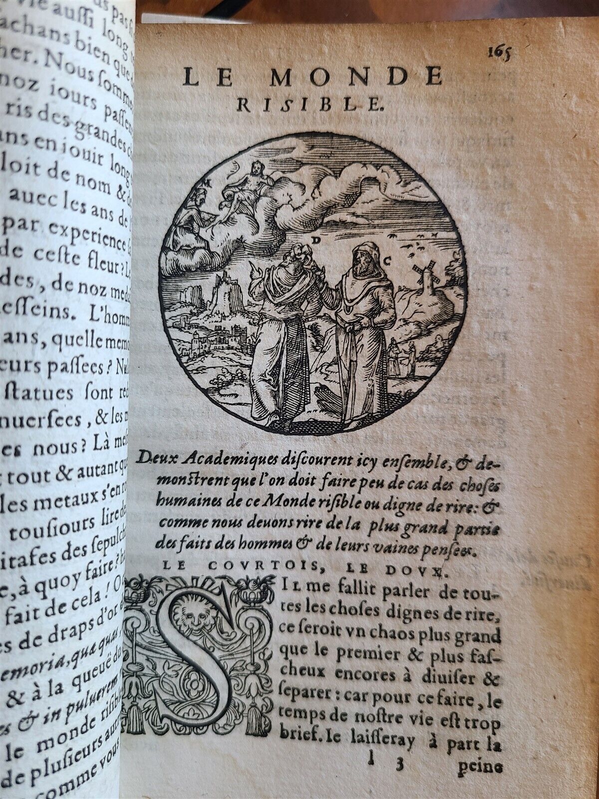 1583 LES MONDES CELESTES TERRESTRES by ANTONIO DONI antique ILLUSTRATED rare