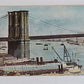 BROOKLYN BRIDGE NY TRIPLE FOLDING ANTIQUE POSTCARD