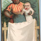 NANNY w/ BABY ANTIQUE ADVERTISING BLACK AMERICANA VICTORIAN TRADE CARD