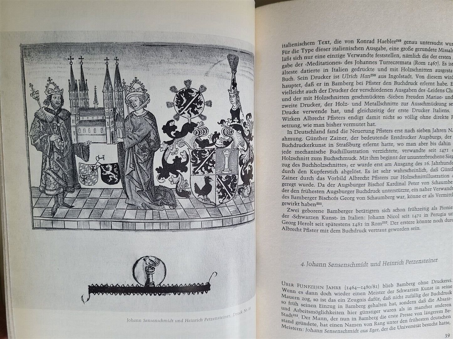 ART OF PRINTING IN OLD BAMBERG 1458/59 to 1519 in GERMAN illustrated 1964 ed.