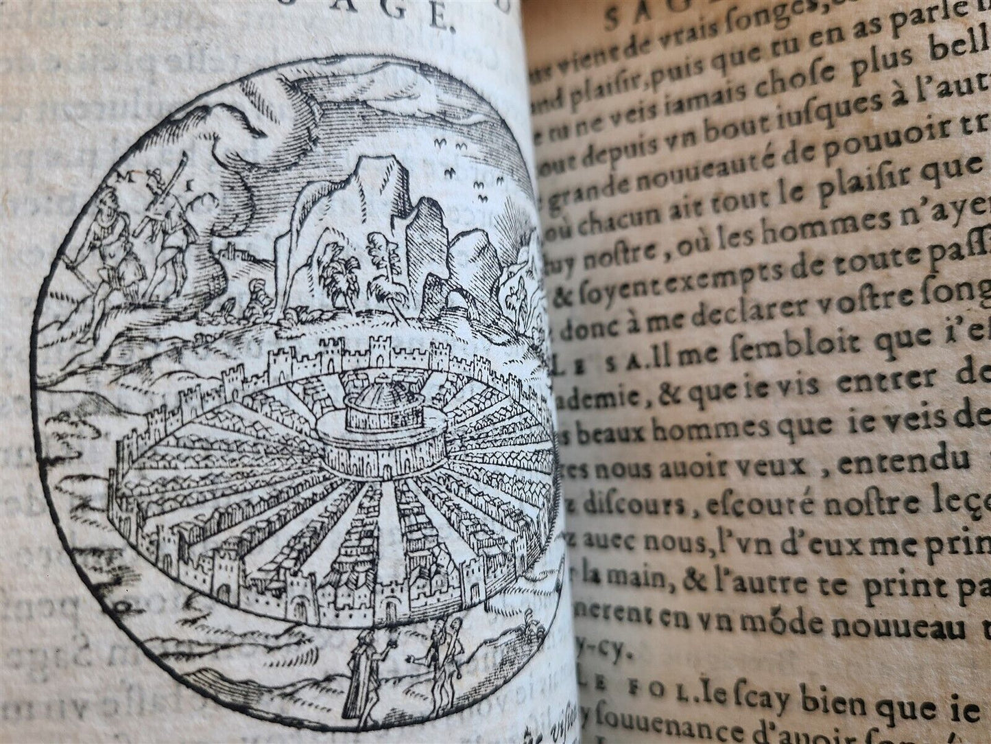 1583 LES MONDES CELESTES TERRESTRES by ANTONIO DONI antique ILLUSTRATED rare