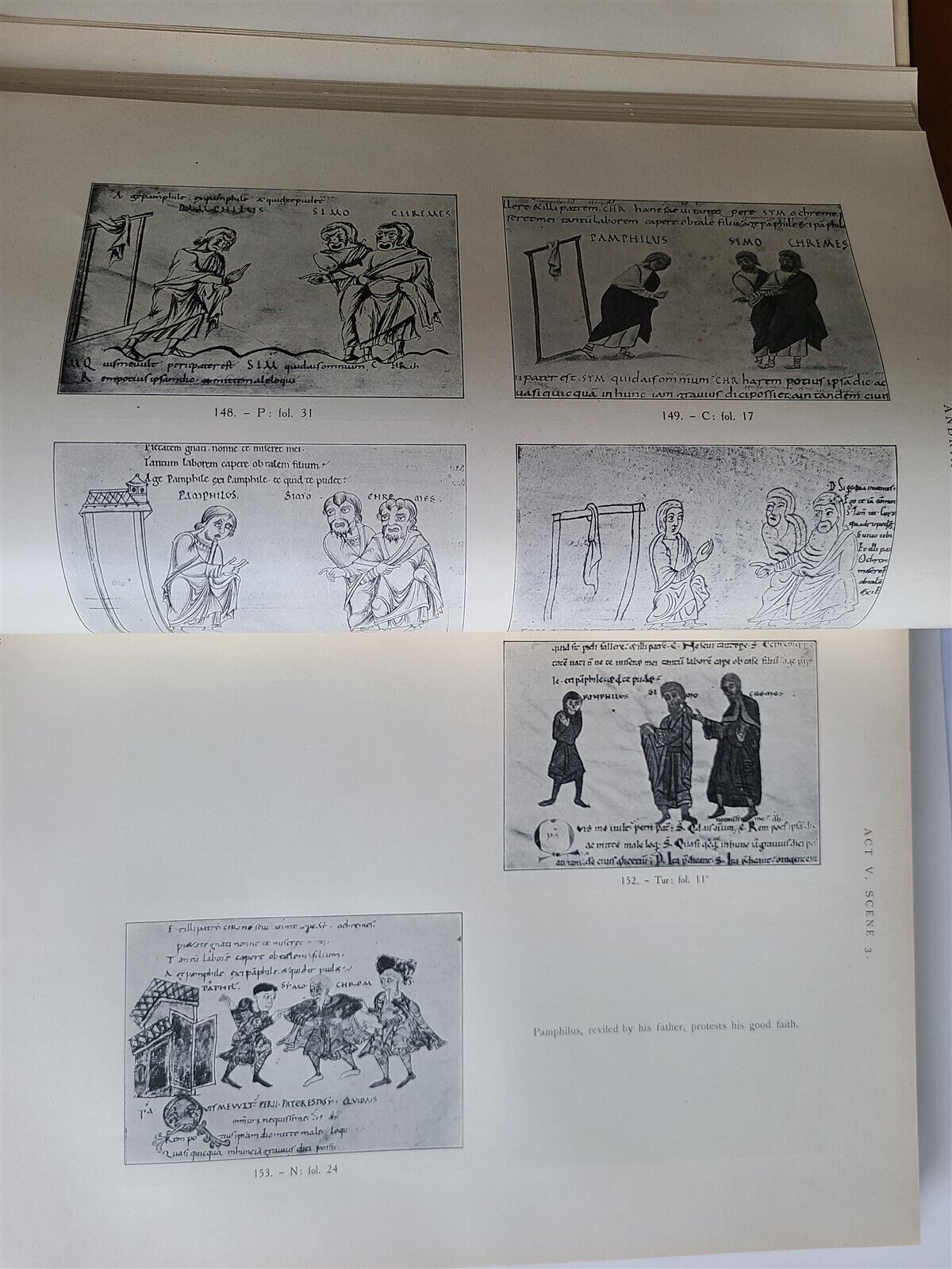 1931 MINIATURES of MANUSCRIPTS of TERENCE PRIOR TO 13 CENTURY illustrated FOLIO